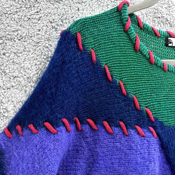 Vintage Kansai Yamamoto Women's Boxy Knit Sweater Multicolor Perfect Condition‎ - Picture 10 of 12